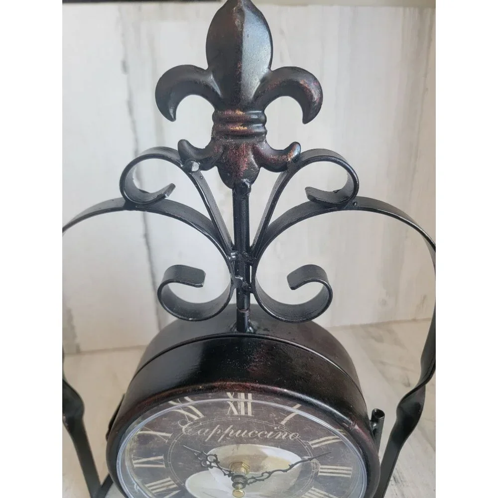Pier 1‎ clock Rustic expresso cappuccino home decor